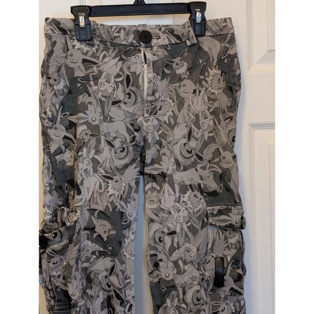 BlackMilk Pokémon Eevee Evolution Camo Cargo Pants EUC Gorpcore Size AU 12/US 8